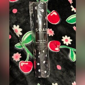 SOAR Black and White Polka Dot Desk Pad